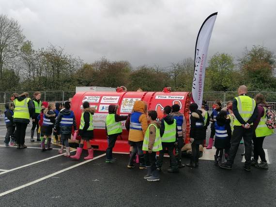 Pupils having a look around our TBM, Tina Turney