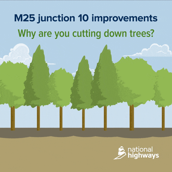 M25 junction 10 heathland restoration - why are you cutting down trees