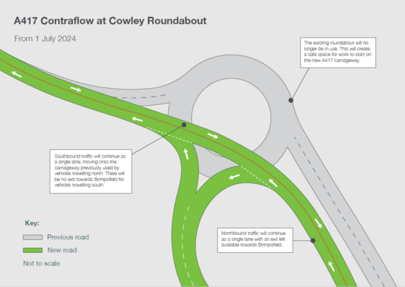 Cowley Roundabout contraflow