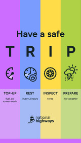 T R I P spelt out in Spring colours