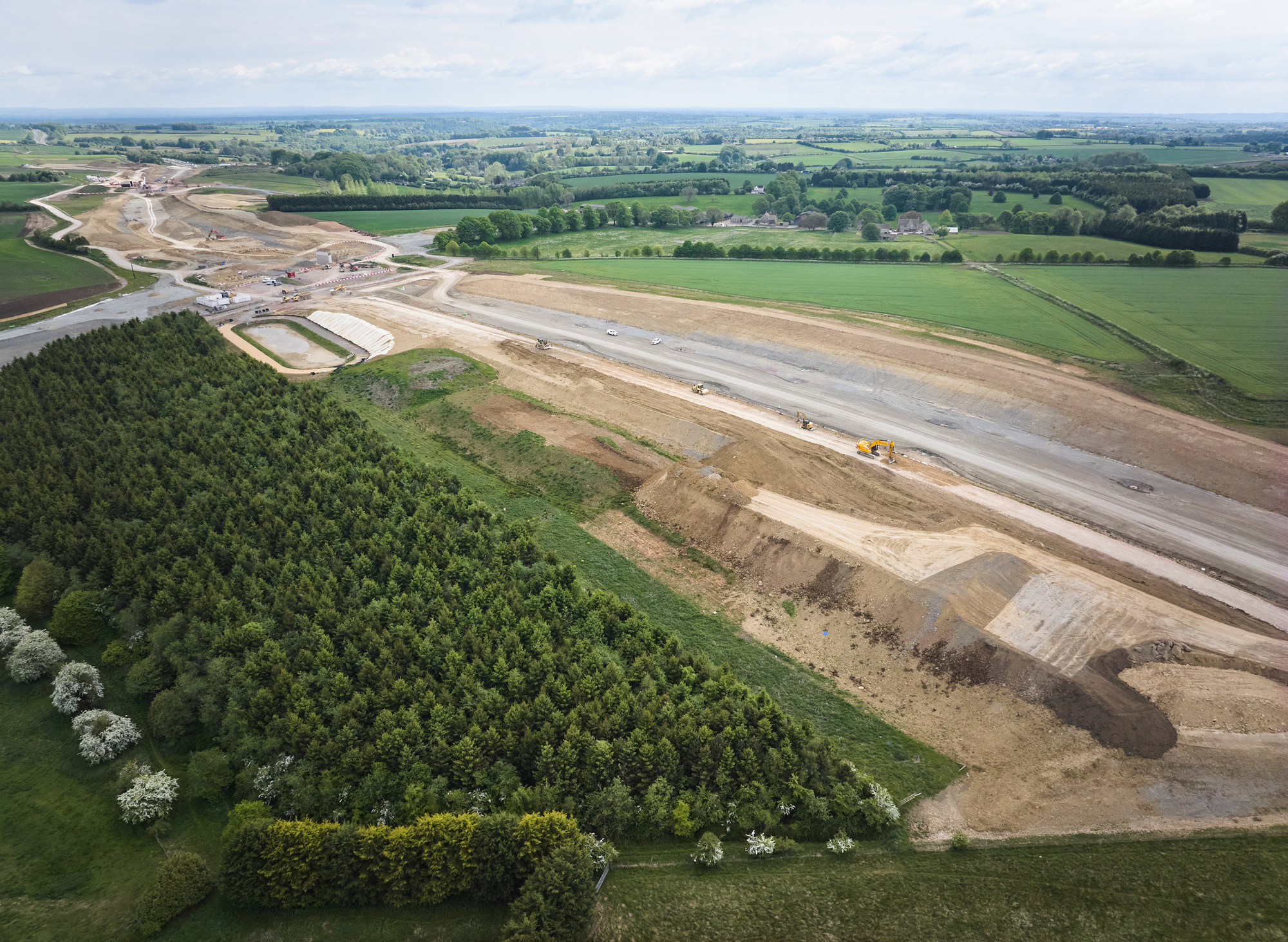 Aerial view of activity at the Stockwell site