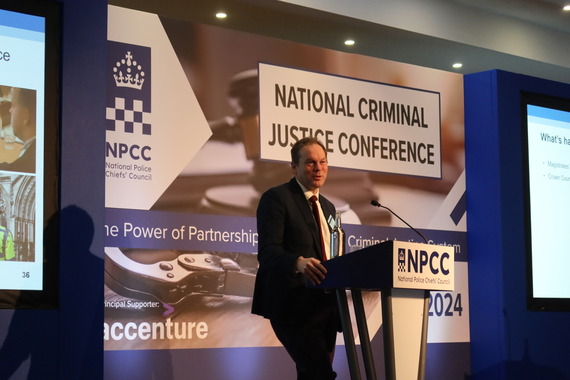 Daniel Flury, HMCTS Operations Director presentingÂ at the National Police Chiefsâ Council annual conference