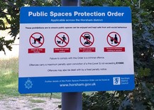 Public Space Protection Order (PSPO) sign