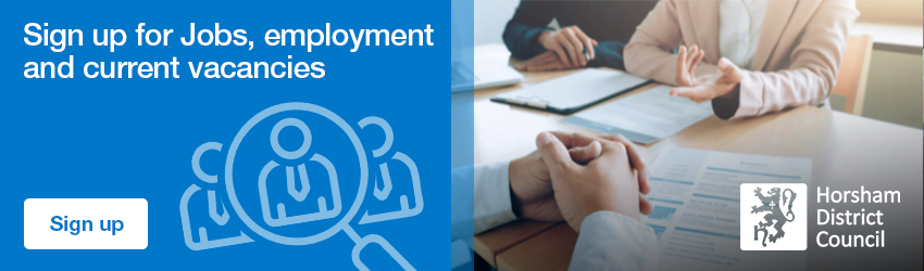 Jobs, employment and current vacancies sign-up email banner