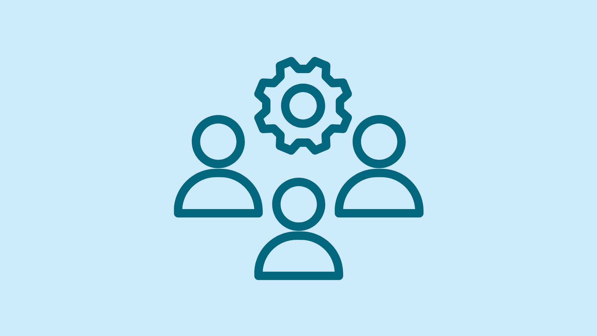 people and cogs icons