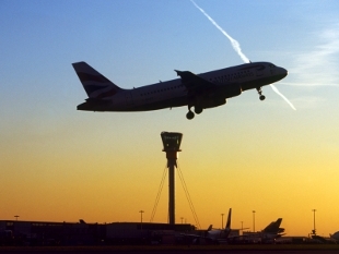 Aircraft take off from Heathrow Airport