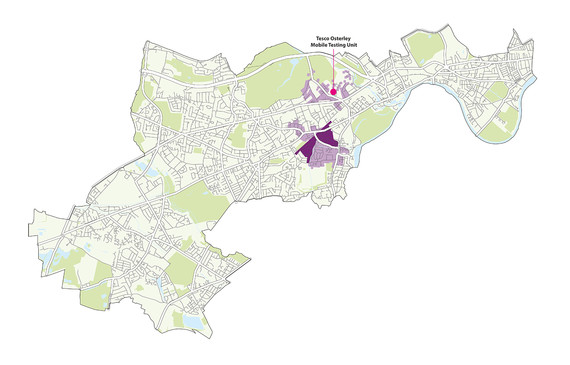 Hounslow surge test map