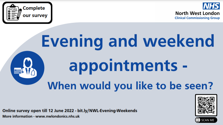 GP/ Evenings survey- screenshot