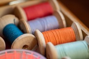 An image of cotton reels to illustrate a sewing cafe