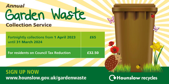 Garden Waste Removal Service poster of recycling bin