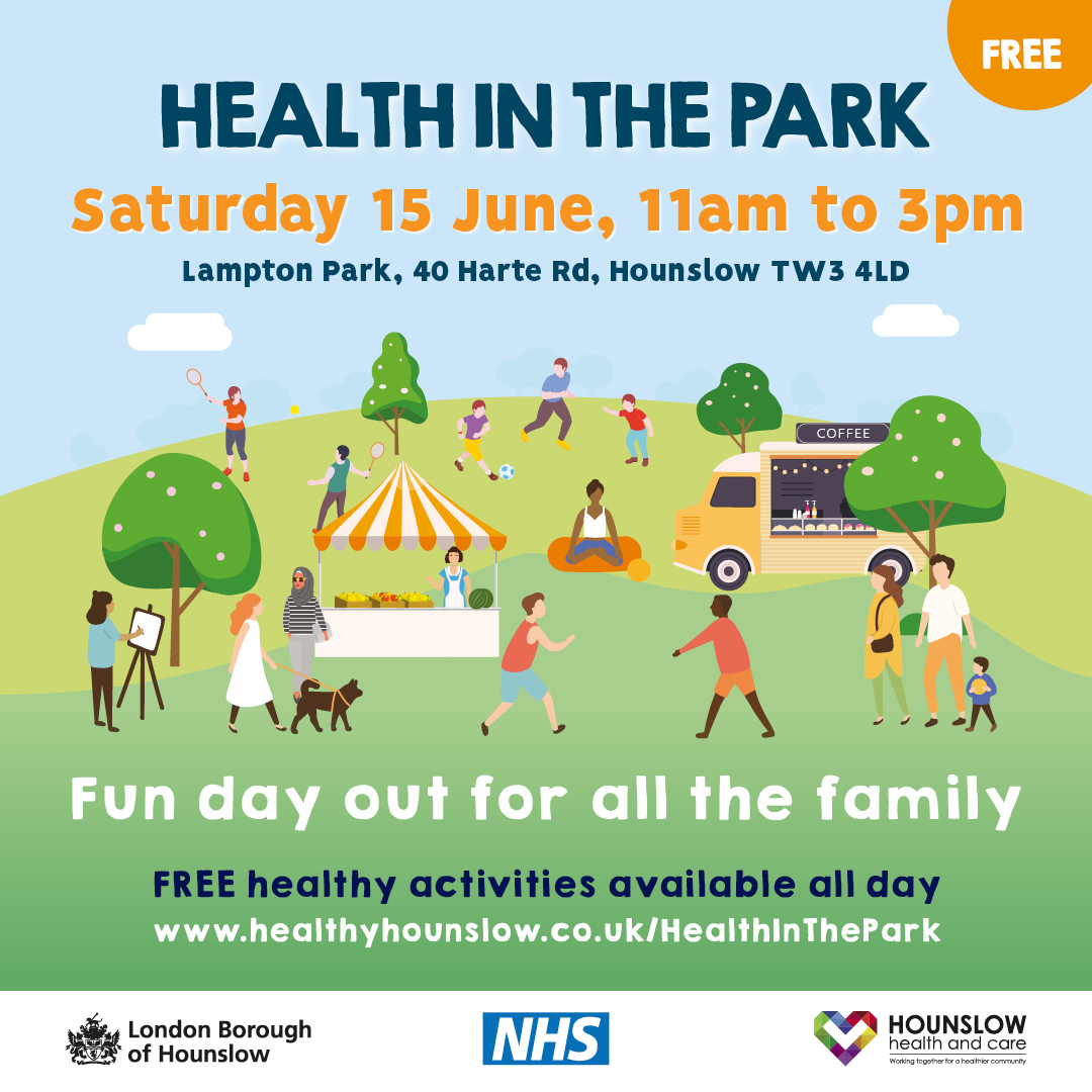 Health in the Park June 15 poster