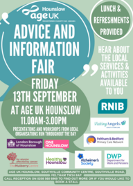 Age uk hounslow event 13 September