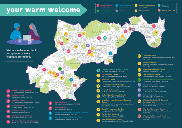 Warm spaces map updated