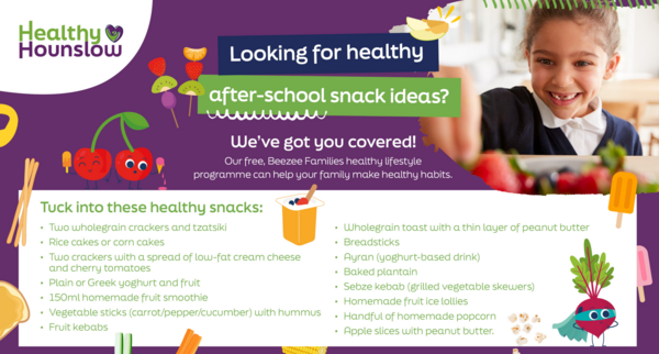 Healthy Hounslow parent snacks