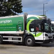 A waste and recycling truck