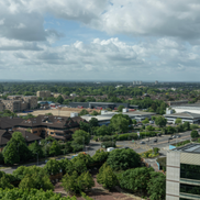 Aerial view of gren space in Hounslow