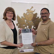councillor katherine dunne and councillor shantanu rajawat mark Hounslow becoming part of UK100