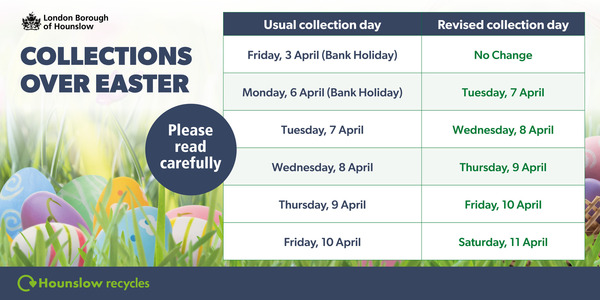 Easter waste and recycling collection dates