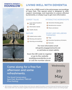 Living well with dementia 2026