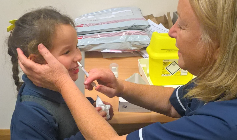 School flu vaccination