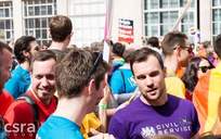 Photo of men at Pride march