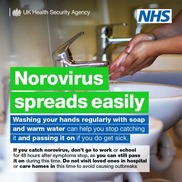 Norovirus spreads easily