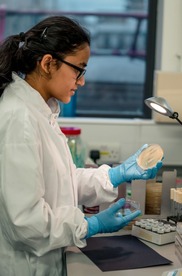 female UKHSA scientist for IWD