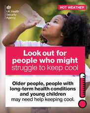 Look out for people who might struggle to keep cool