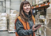 female warehouse worker