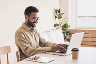 home worker on laptop