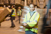 female warehouse worker