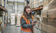 female warehouse worker