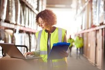 female worker in warehouse