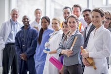 group of workers from various jobs and sectors