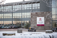 HSE Science and Research Centre covered in snow