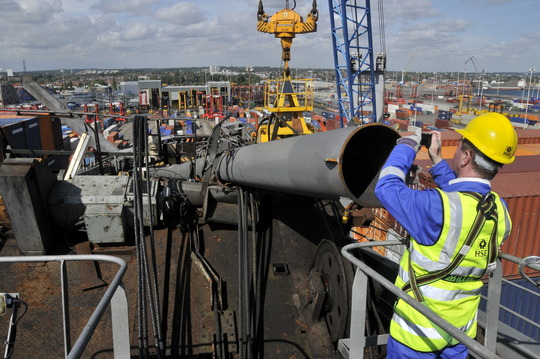 HSE inspector conducting inspection on a construction site