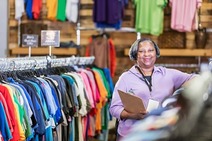 Female worker in retaIl store