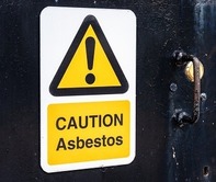 asbestos warning sign