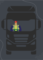 animated graphic of transport industry worker