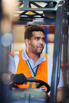 fork lift truck driver at work