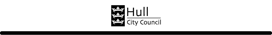 The Hull Council Logo above a black line