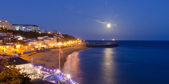 Moonrise over Ventnor Bay