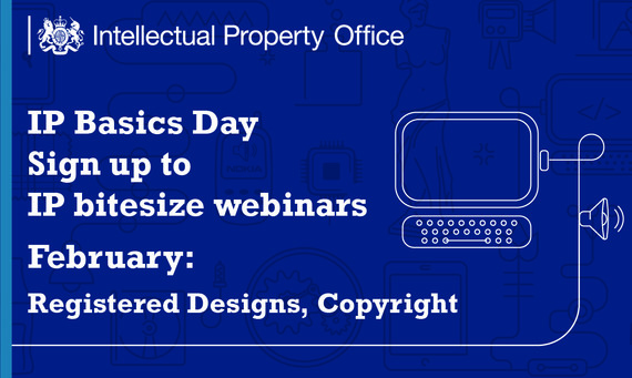 IP Bitesize webinars, featuring designs and copyright for February