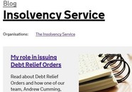 Insolvency Service Blog frontpage