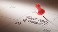 [stock image] calendar first day of school
