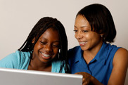 [stock image] mother and daughter at laptop