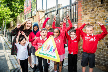 Pupils celebrate school streets launch