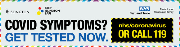 NHS Test and Trace: Get tested now if you have coronavirus symptoms. Call 119 or visit website nhs/coronavirus