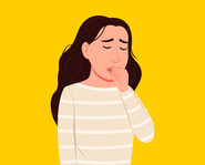 Lady coughing
