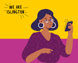we are islington woman on phone